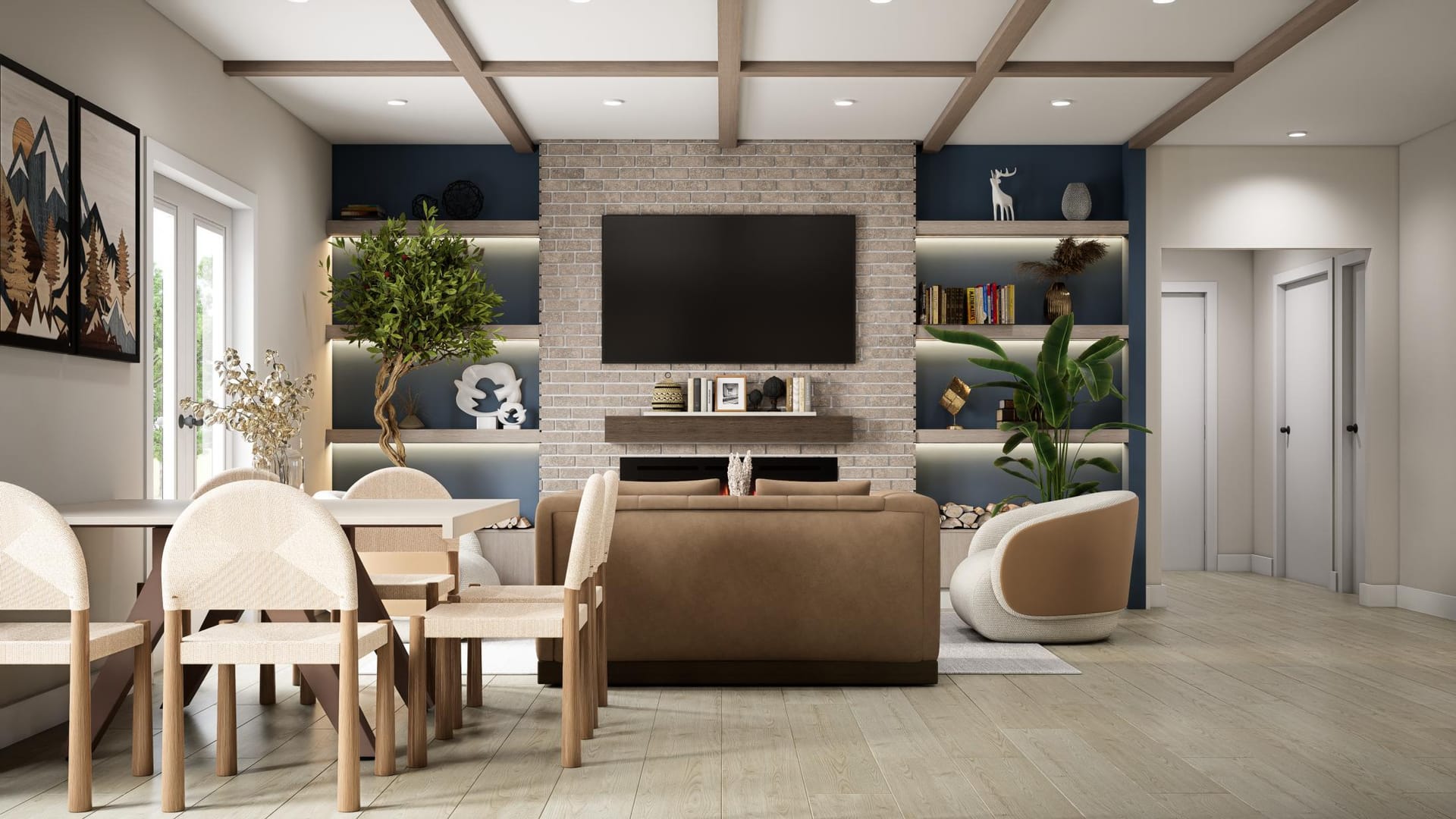 Living and dining area